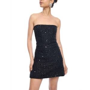 NEW GENERATION LOVE evelyn tweed dress in black